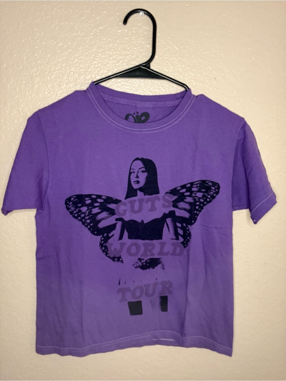 Olivia Rodrigo GUTS World Tour Purple Graphic T-Shirt – Girls Size 6/XS